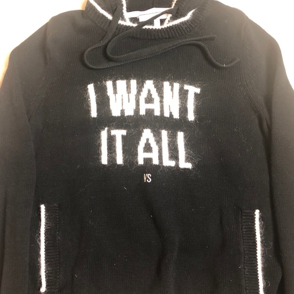 Victoria’s Secret “I Want It All” Hooded Sweater - Picture 3 of 6